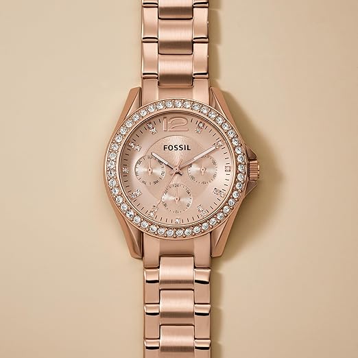 Fossil Watch for Women Riley, 38mm case size, Quartz Multifunction movement